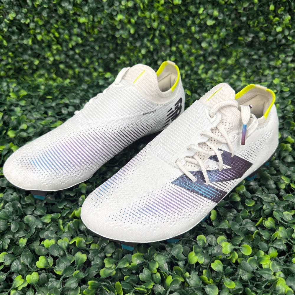 New Balance Furon V6+ Pro FG Soccer Cleats White Iridescent MSF1FB65 Boys 5.5